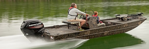 Jon boat at speed