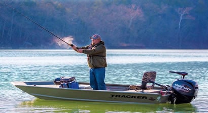 fishing on a jon boat