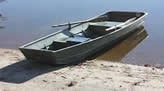 jon boat with oars