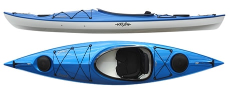 A flat bottomed kayak