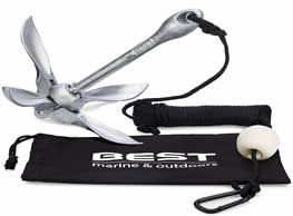 Foldable grapnel anchor