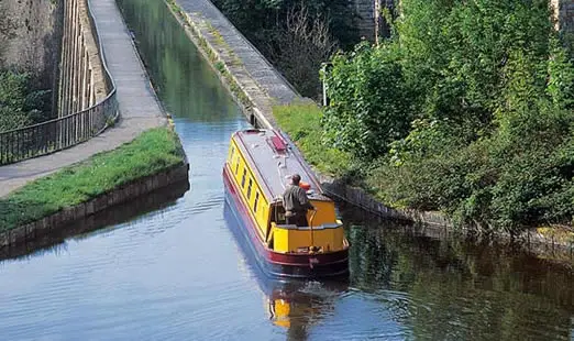 Narrowboat canal boat in UK