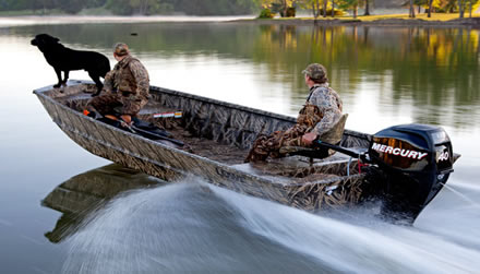 duck hunting on Jon boat