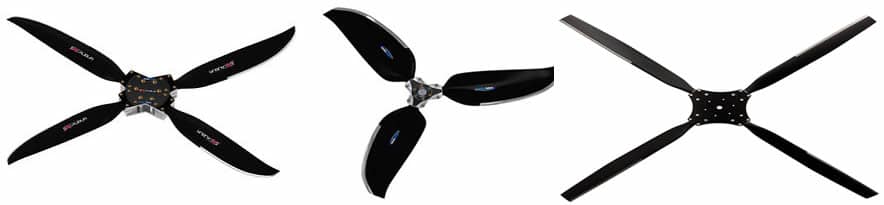 A selection of airboat propellers