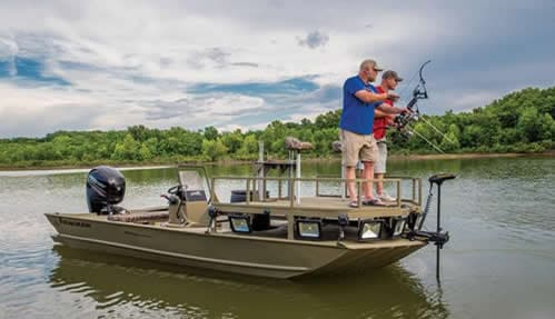 Grizzly 2072 Sportsman bowfishing Jon boat