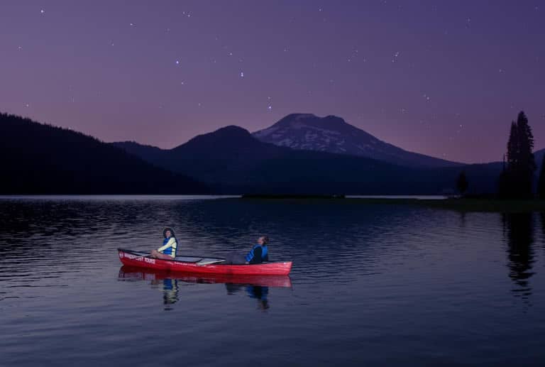 Canoeing at night