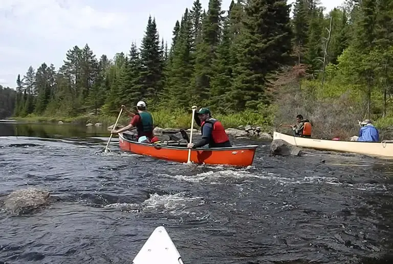 Paddling against the current