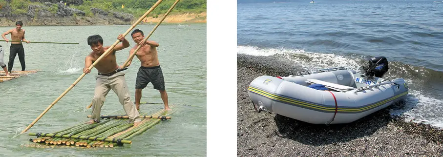 Traditional raft and modern raft