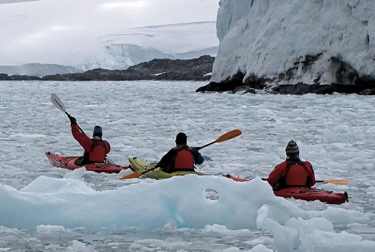 Winter kayaking