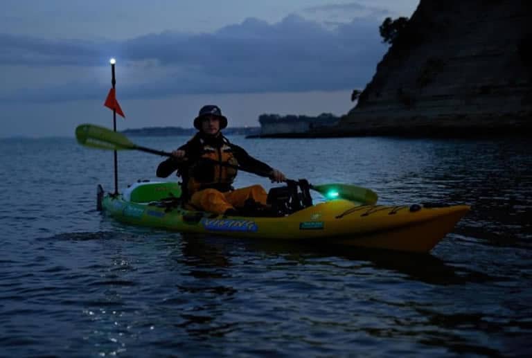 kayaking at night