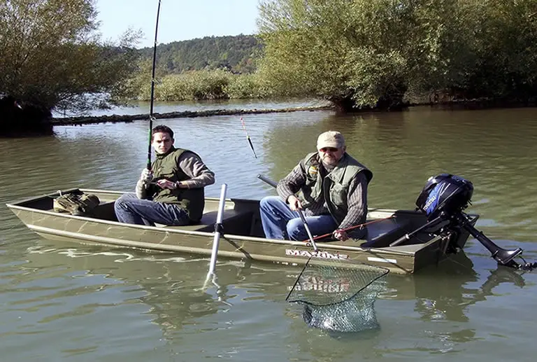 Bass fishing on a Jon boat