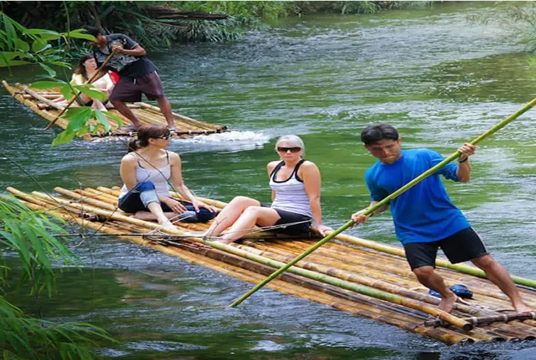 Bamboo rafts