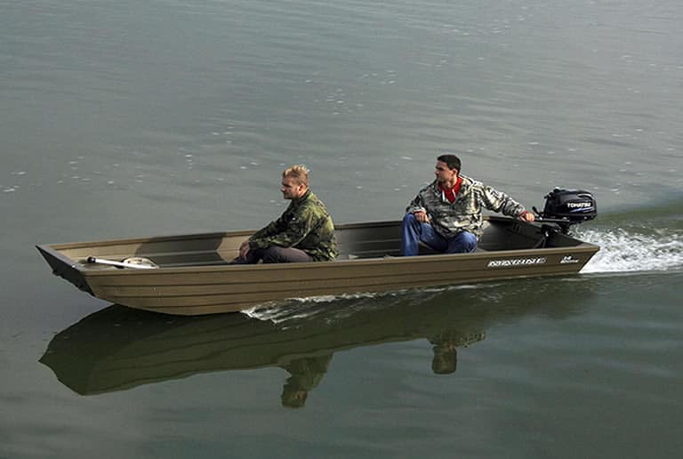 14 foot Jon boat with 15hp mounted outboard motor