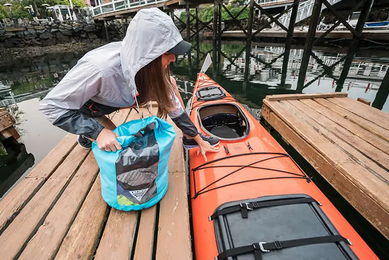 Checking kayak for leaks