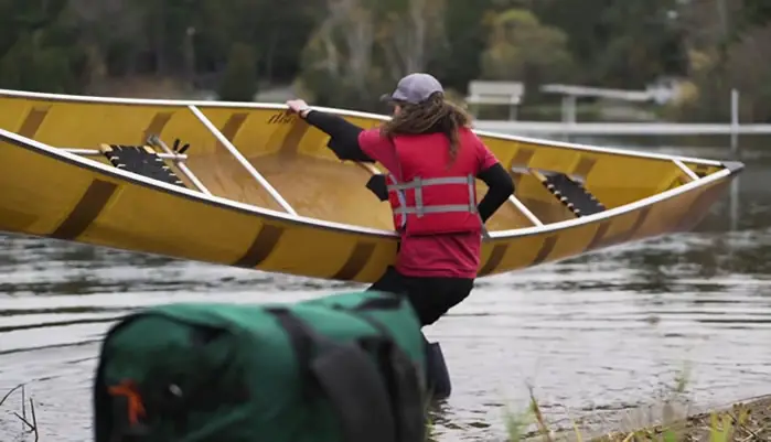 Lightweight kevlar canoe