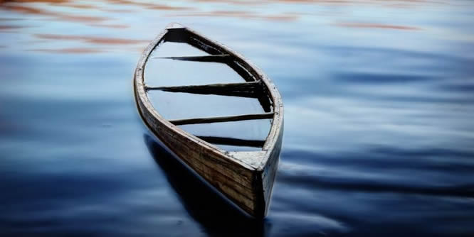 Sunk canoe