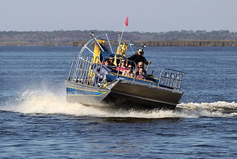 Airboat in deep water