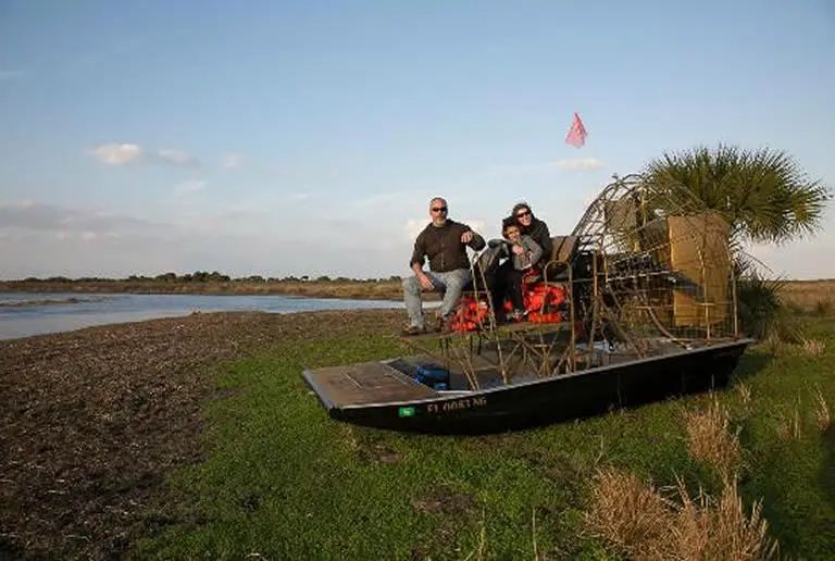 Airboat on land