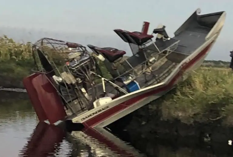 Crashed airboat