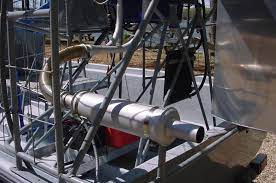 Muffler on airboat