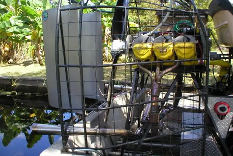 Mufflers on an airboat