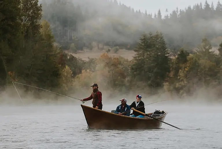 drift boat on open lake