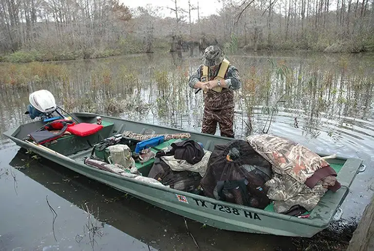 Fully loaded Jon boat