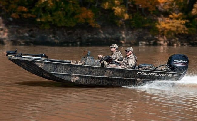 Camo duck hunting Jon boat