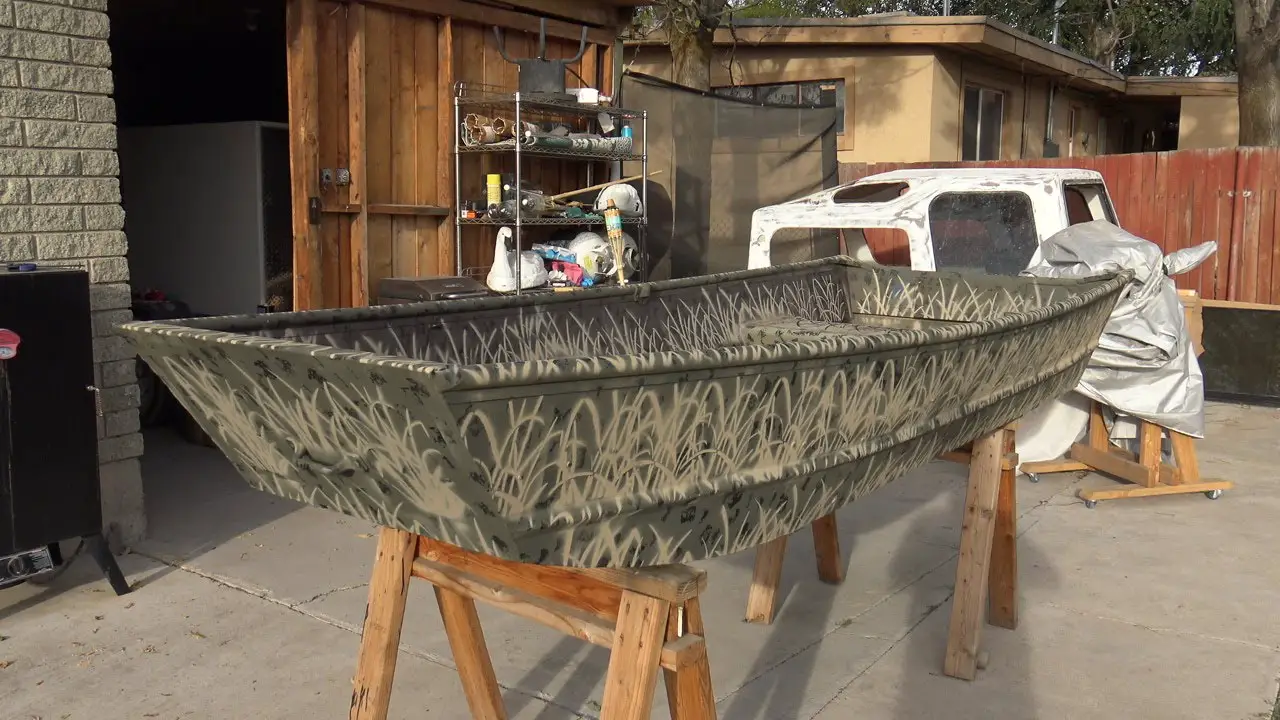 DIY camo on Jon boat