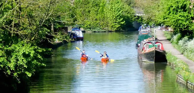 Kayaking on canal
