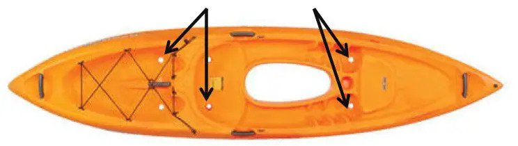 Sit on top kayak scupper holes