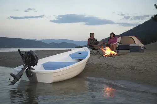 boat camping rowboat